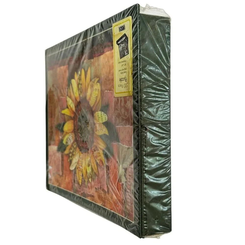 Lang 500 Piece Jigsaw Puzzle  2009 Sunflower Pop up easel cover - Sealed / New